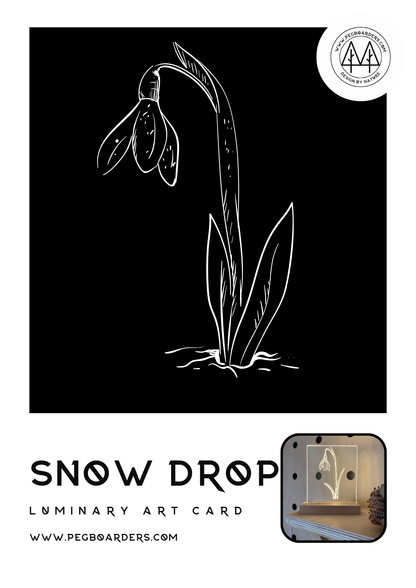 The Snow Drop Luminary Art Card