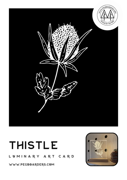 The Thistle Luminary Art Card with LED Light Set