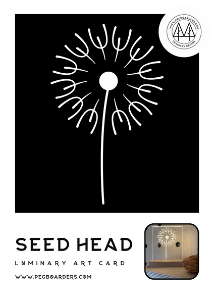 The Seed Head No.1 Luminary Art Card with LED Light Set