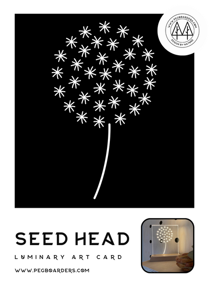 The Seed Head No.2 Luminary Art Card with LED Light Set