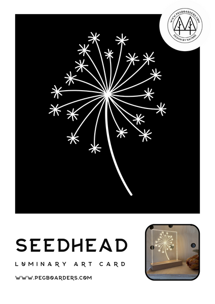 The Seed Head No.3 Luminary Art Card with LED Light Set