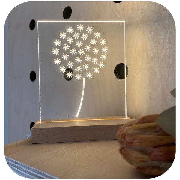 The Seed Head No.2 Luminary Art Card with LED Light Set