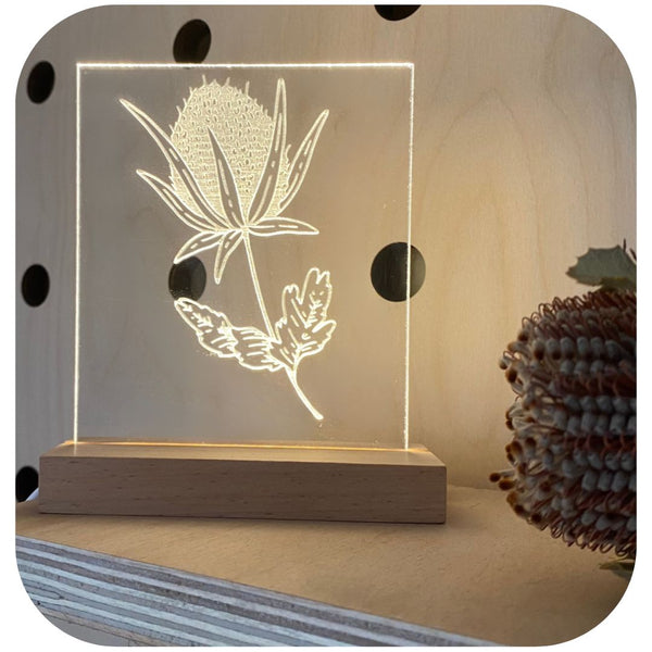The Thistle Luminary Art Card with LED Light Set