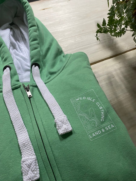 Wild Isle Trail Zip Hood - Green Grass