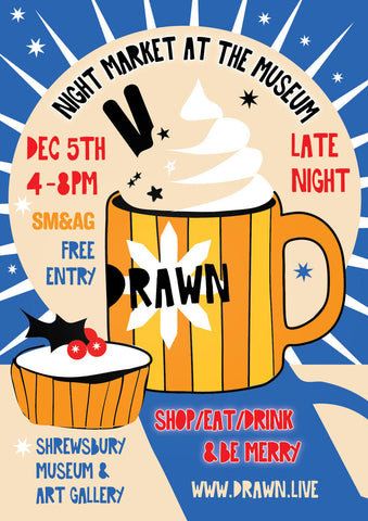 Wild Isle Pop-Up at Drawn Night Market at the Museum, Shrewsbury. Friday 5th December