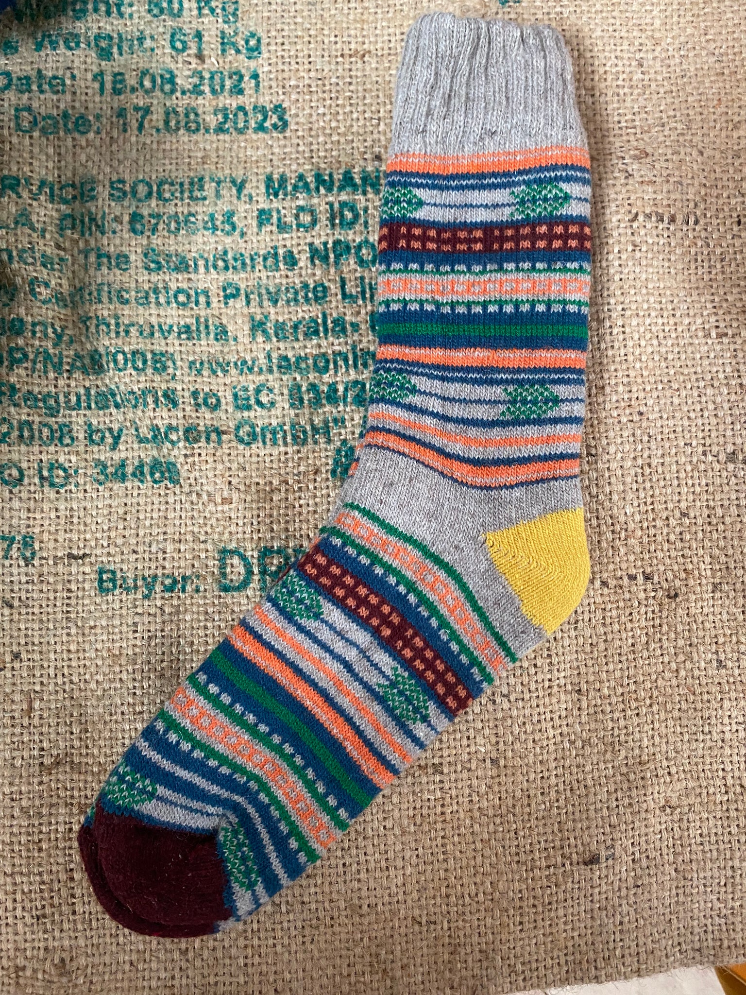 Merino Mix Nordic Style Socks - Garden Shed Green Women’s 6-9
