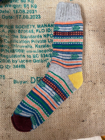 Merino Mix Nordic Style Socks - Garden Shed Green Women’s 6-9