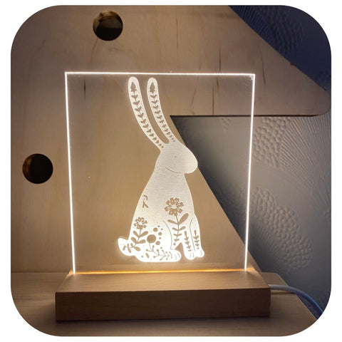 The Hare Luminary Art Card with LED Light Set