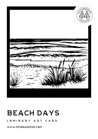 Beach Days Luminary Art Card