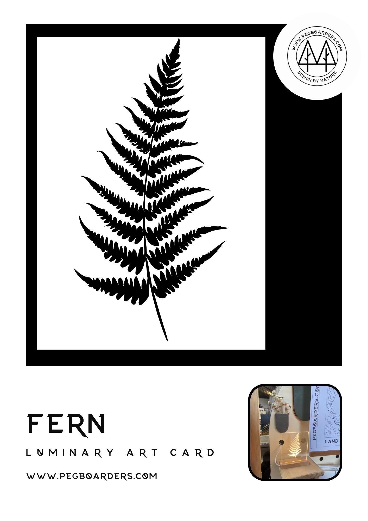 Fern Luminary Art Card