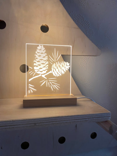 The Pine Cone Luminary Art Card
