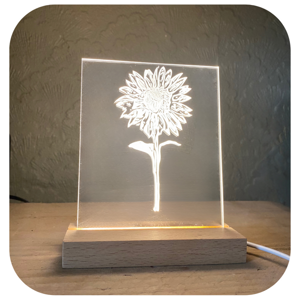 Sunflower Luminary Art Card