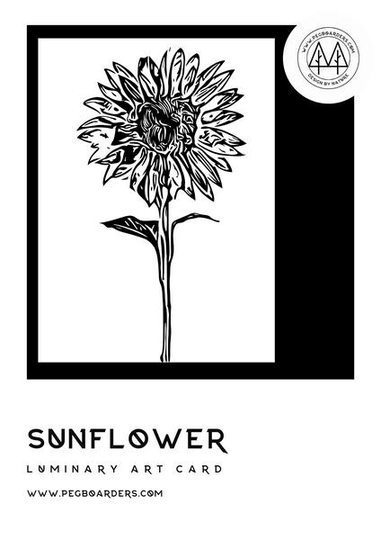 The Sunflower Luminary Art Card with LED Light Set