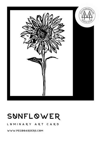 Sunflower Luminary Art Card