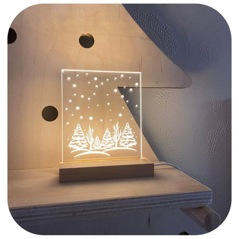 The Winter Luminary Art Card with LED Light Set