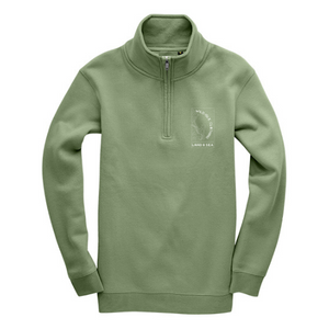 Wild Isle Quarter-Zip Sweatshirt - Green Sea Glass