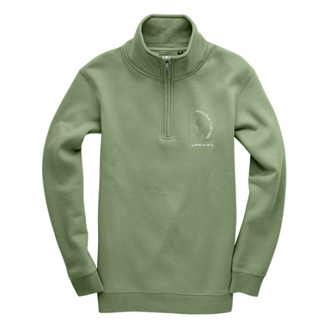 Wild Isle Quarter-Zip Sweatshirt - Green Sea Glass