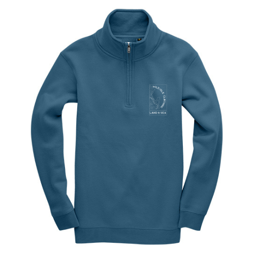 Wild Isle Quarter-Zip Sweatshirt - Sea Blue